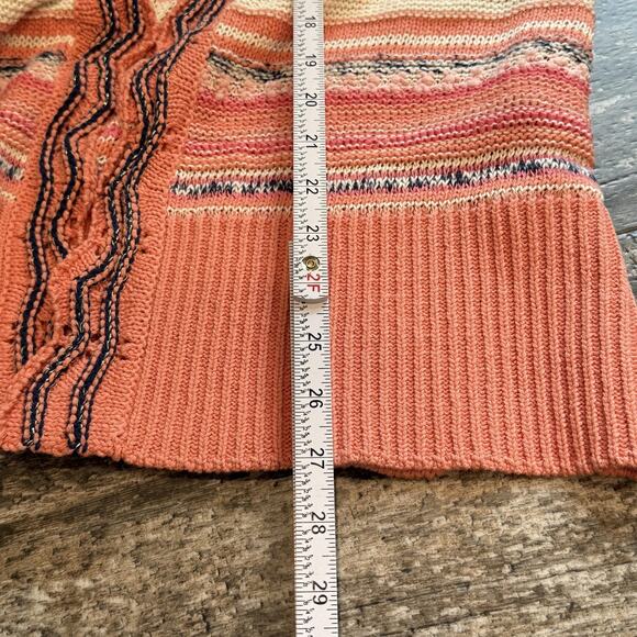 Soft Surroundings Sweater Womens Small Open Cardigan Emberglow Striped NEW - Picture 11 of 12